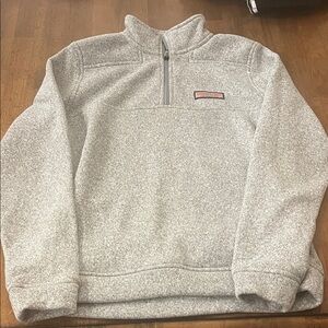 Vineyard Vines Gray Zip-Up Sweater